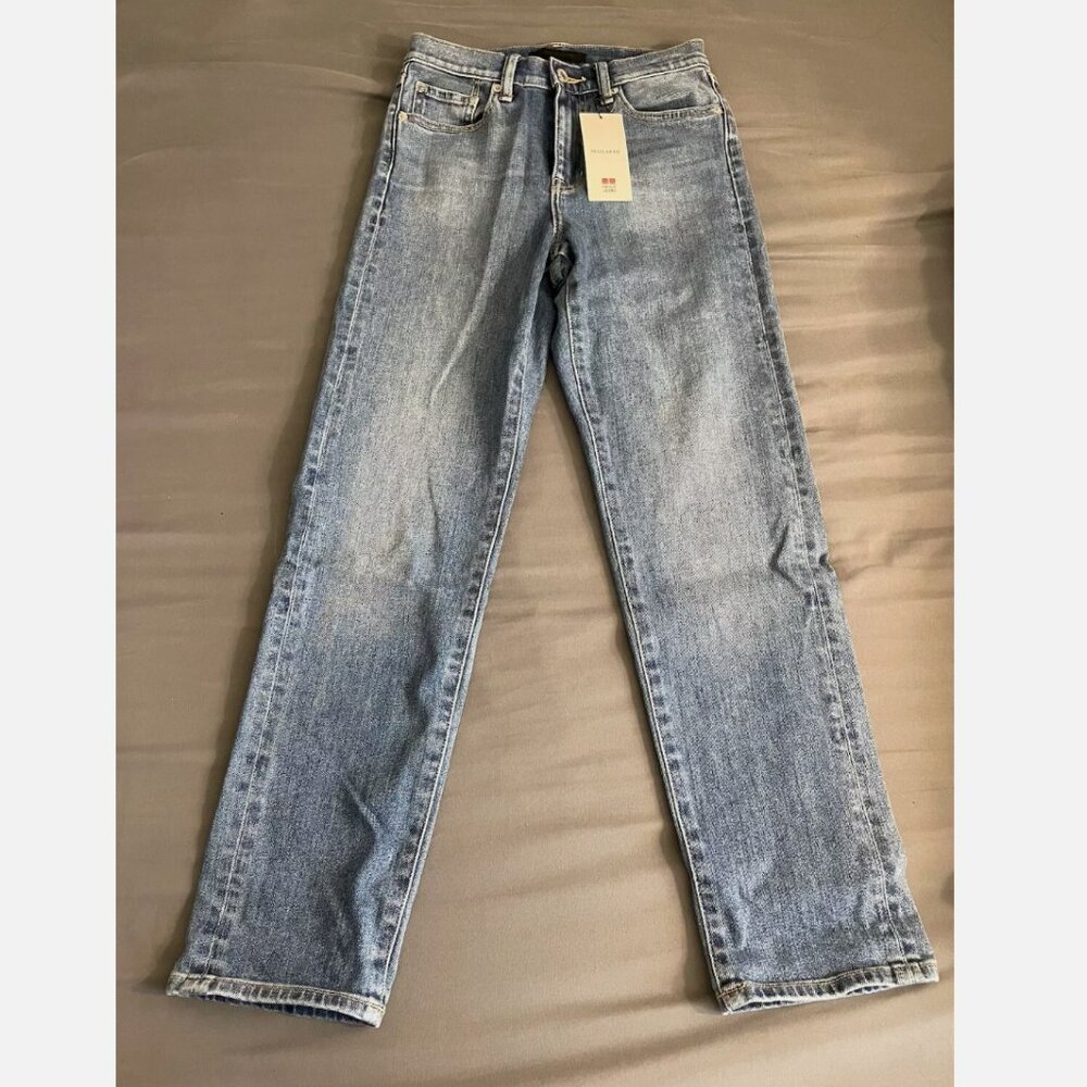 Uniqlo High Rise Straight Jeans Medium Wash Size 24